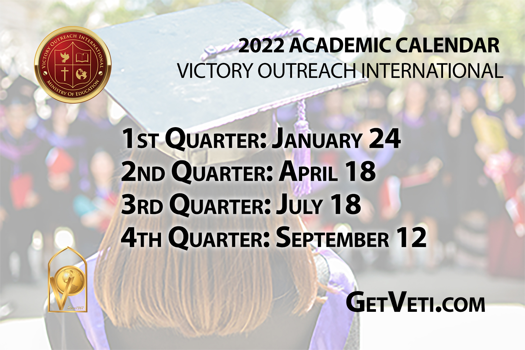 2022 Academic Calendar EnglishVictory Outreach International