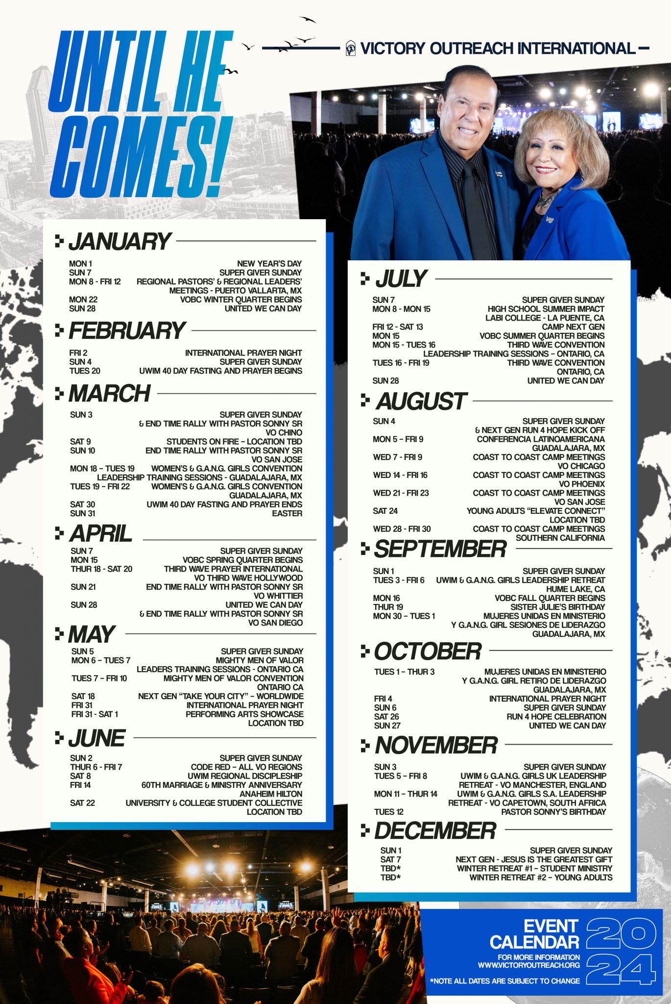 Master Calendar 2024Victory Outreach International